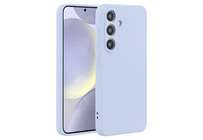 Lunso Samsung Galaxy S25 hoesje - Flexibel siliconen Backcover - Paars