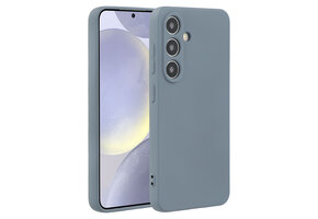 Lunso Samsung Galaxy S25 hoesje - Flexibel siliconen Backcover - Lavendelgrijs