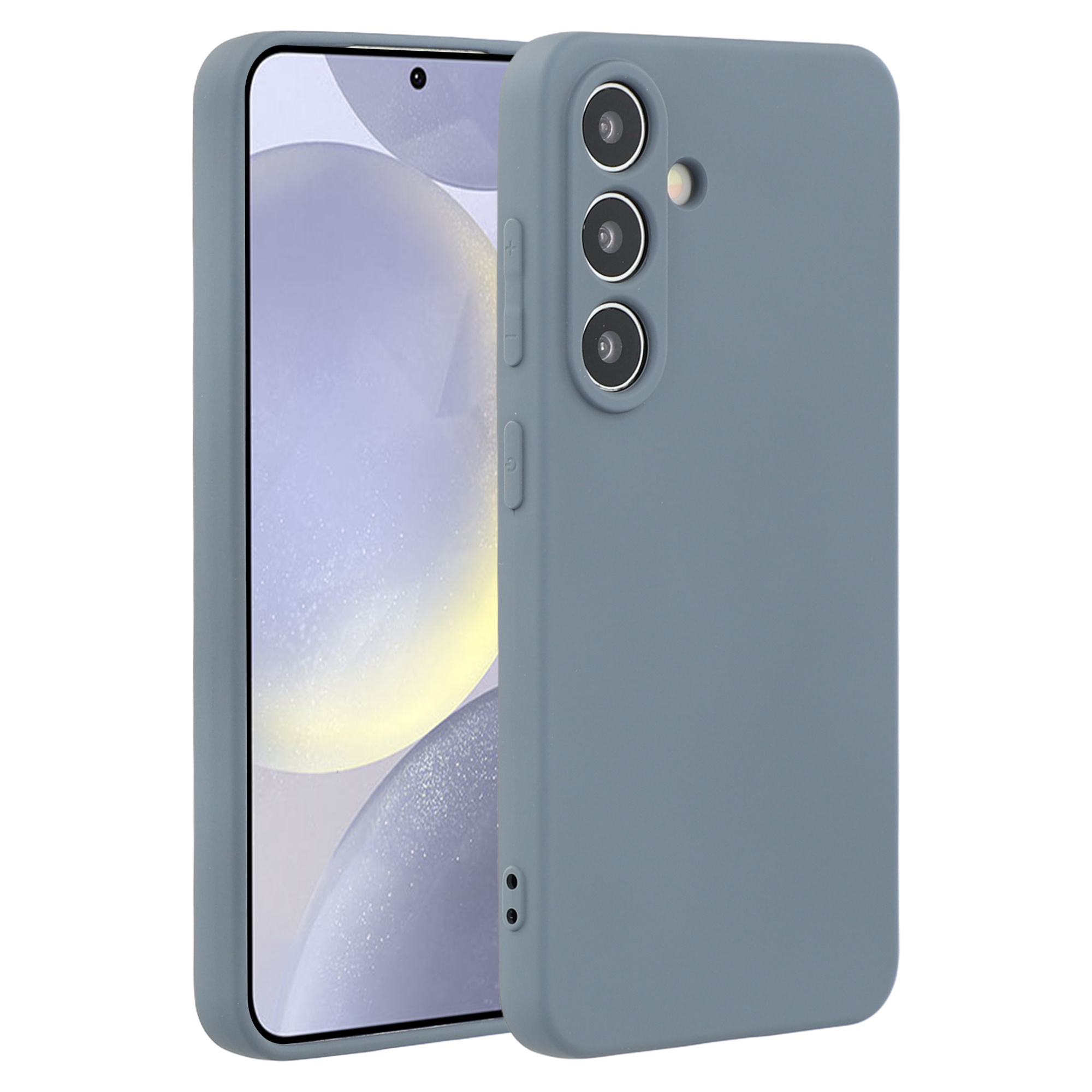 Lunso Samsung Galaxy S25 Hoesje Flexibel siliconen Backcover - Lavendelgrijs - Model- SM-931