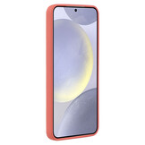 Lunso Samsung Galaxy S25 Hoesje Flexibel siliconen Backcover - Meidoorn rood - Model- SM-931
