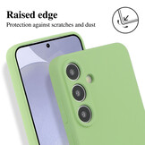 Lunso Samsung Galaxy S25 Hoesje Flexibel siliconen Backcover - Lichtgroen - Model- SM-931