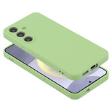 Lunso Samsung Galaxy S25 Hoesje Flexibel siliconen Backcover - Lichtgroen - Model- SM-931