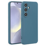 Lunso Samsung Galaxy S25 Plus Hoesje Flexibel siliconen Backcover - Saffier - Model- SM-936