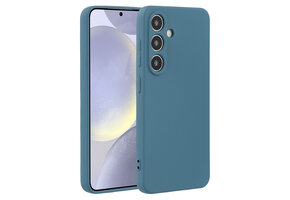 Lunso Samsung Galaxy S25 Plus hoesje - Flexibel siliconen Backcover - Saffier