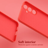 Lunso Samsung Galaxy S25 Plus Hoesje Flexibel siliconen Backcover - Rood - Model- SM-936
