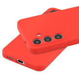 Lunso Samsung Galaxy S25 Plus Hoesje Flexibel siliconen Backcover - Rood - Model- SM-936
