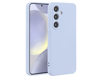 Lunso Samsung Galaxy S25 Plus hoesje - Flexibel siliconen Backcover Lichtpaars