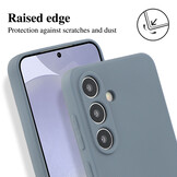 Lunso Samsung Galaxy S25 Plus Hoesje Flexibel siliconen Backcover - Lavendelgrijs - Model- SM-936