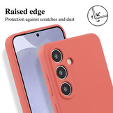 Lunso Samsung Galaxy S25 Plus Hoesje Flexibel siliconen Backcover -  Meidoorn rood - Model- SM-936
