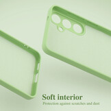 Lunso Samsung Galaxy S25 Plus Hoesje Flexibel siliconen Backcover -  Lichtgroen - Model- SM-936