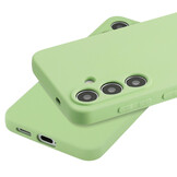 Lunso Samsung Galaxy S25 Plus Hoesje Flexibel siliconen Backcover -  Lichtgroen - Model- SM-936