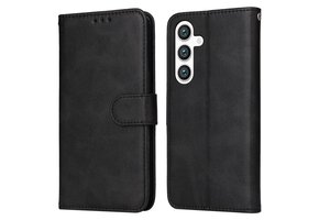 Lunso Samsung Galaxy S25 - bookcase hoesje portemonnee - Zwart