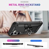 Samsung Galaxy S25 Plus hoesje Armor backcover met ringhouder - Zwart - Model SM-S936