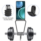 Samsung Galaxy S25 Ultra Telefoonhoes met koord + kaarthouder - Zwart - Model SM-S938