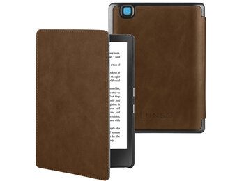 Lunso Kobo Aura Edition 2 hoes (6 inch) - Leren sleepcover - Coffee