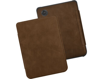 Lunso Kobo Clara BW / Clara Colour hoes (6 inch) - echt leren sleepcover - Coffee