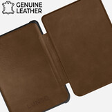 Kobo Clara BW / Clara Colour hoes (6 inch) echt leren sleepcover - Coffee