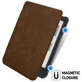 Kobo Clara BW / Clara Colour hoes (6 inch) echt leren sleepcover - Coffee