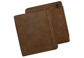 Lunso Kobo Libra Colour hoes (7 inch) - echt leren sleepcover - Coffee