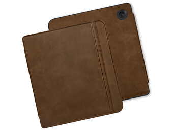 Lunso Kobo Libra Colour hoes (7 inch) - echt leren sleepcover - Coffee