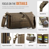 Samsung Galaxy S25 Plus hoesje portemonnee tasje - Bruin - Model SM-S936