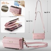 Samsung Galaxy S25 Plus hoesje portemonnee tasje - Lichtroze - Model SM-S936