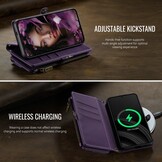 Samsung Galaxy S25 Plus hoesje portemonnee tasje - Paars - Model SM-S936