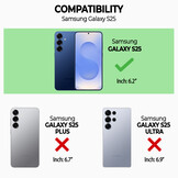 Samsung Galaxy S25 hoesje portemonnee tasje - Zwart - Model SM-S931