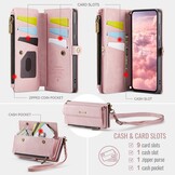 Samsung Galaxy S25 hoesje portemonnee tasje - Lichtroze - Model SM-S931