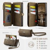 Samsung Galaxy S25 hoesje portemonnee tasje - Bruin - Model SM-S931