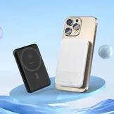 Dudao Magsafe powerbank 5000 mAh met USB en USB C aansluiting - Wit