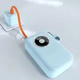 Dudao powerbank 20000 mAh met USB en USB C aansluiting - Lichtblauw