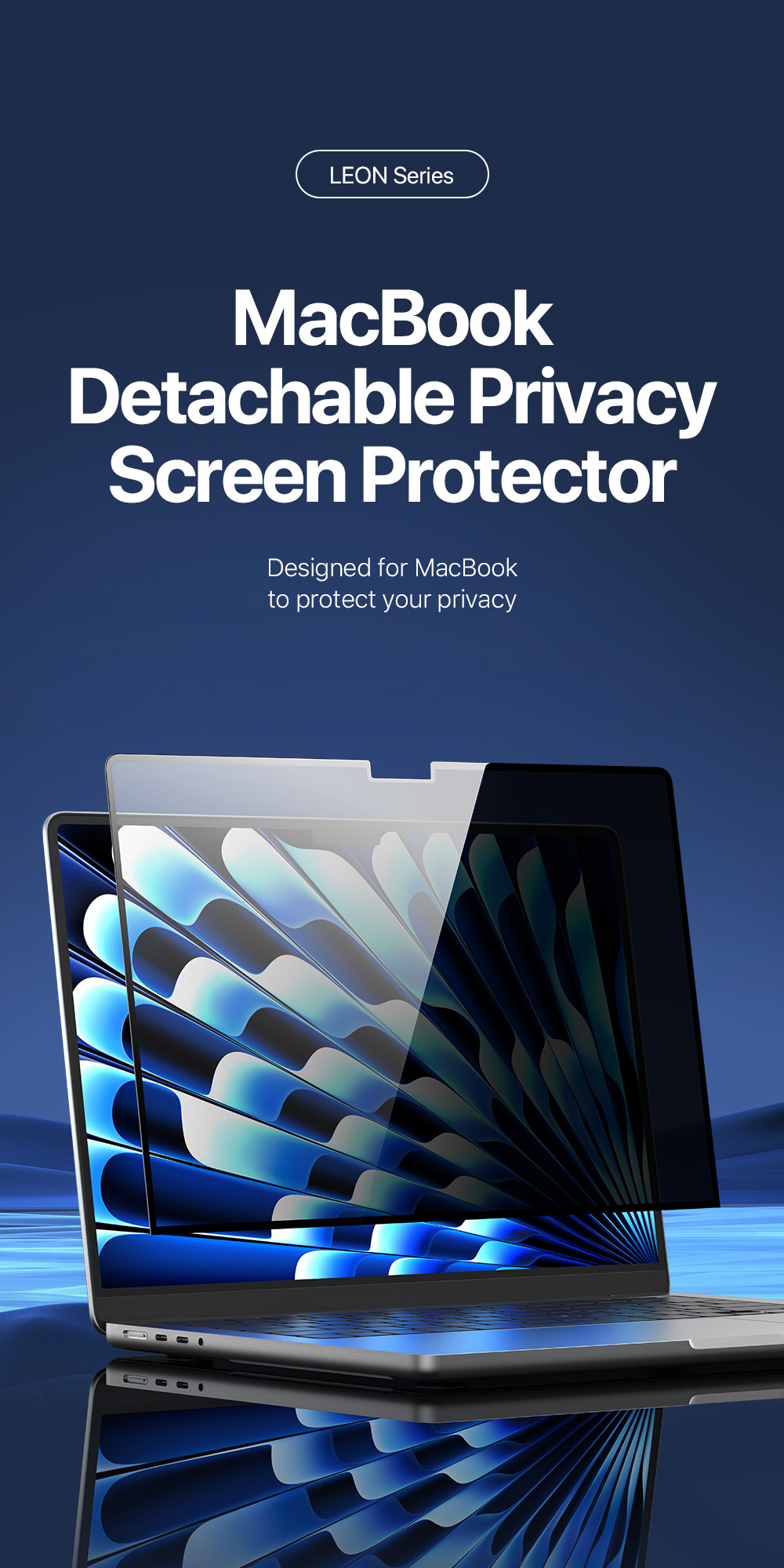 Dux Ducis MacBook Pro 14 inch (2021-2024) Glazen Screenprotector Privacy - Zwart - Model A2442 / A2779 / A2918 / A2992 / A3112 / A3185 / A3401