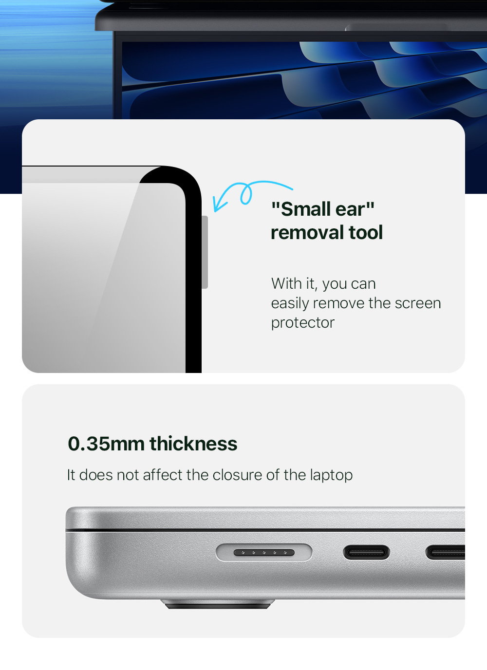 Dux Ducis MacBook Pro 14 inch (2021-2024) Glazen Screenprotector Privacy - Zwart - Model A2442 / A2779 / A2918 / A2992 / A3112 / A3185 / A3401