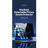 Dux Ducis MacBook Air 15 inch (2023-2026) Glazen Screenprotector Privacy - Zwart - Model A2941 / A3114