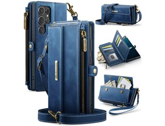 Caseme Samsung Galaxy S25 Ultra hoesje - portemonnee tasje - Blauw