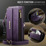 Samsung Galaxy S25 Ultra hoesje portemonnee tasje - Paars - Model SM-S938