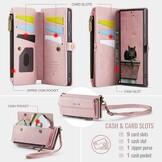 Samsung Galaxy S25 Ultra hoesje portemonnee tasje - Lichtroze - Model SM-S938