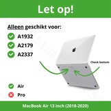 MacBook Air 13 inch M1 (2018-2020) Armor cover hoes - Roze - Model A1932/A2179/A2337
