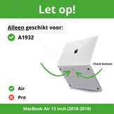 Lunso Marble Etta cover hoes voor de MacBook Air 13 inch (2018-2019)