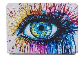 Lunso MacBook Air 13 inch (2018-2019) cover hoes - case - Kleurrijk Oog