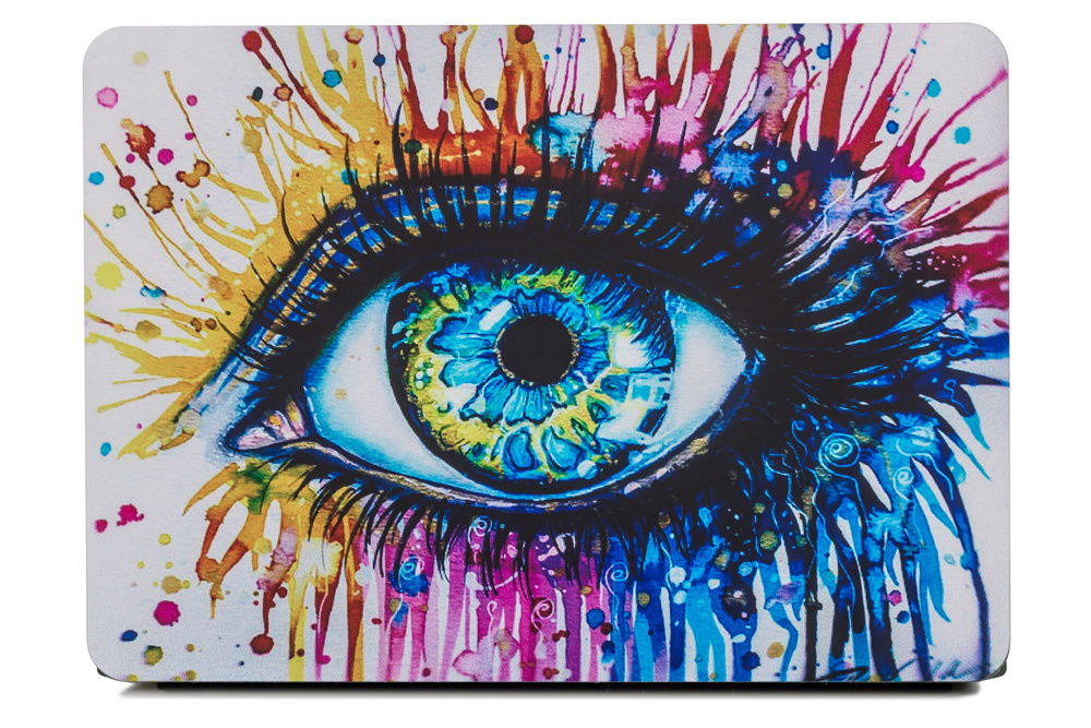 MacBook Air 13 inch (2018-2019) Lunso cover hoes Kleurrijk Oog