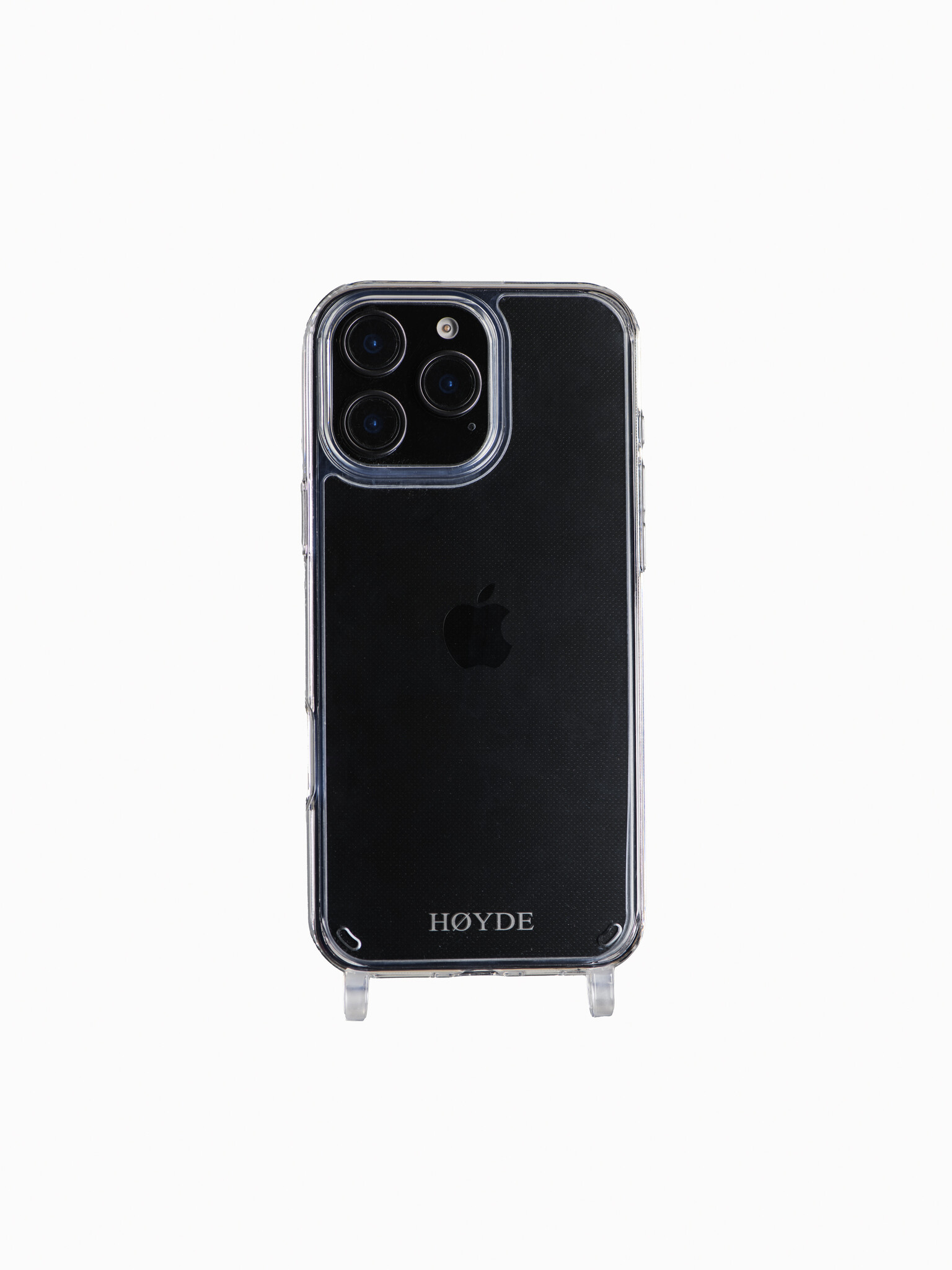 Høyde iPhone 16 Pro hoesje - Backcover met siliconen ringen - Transparant