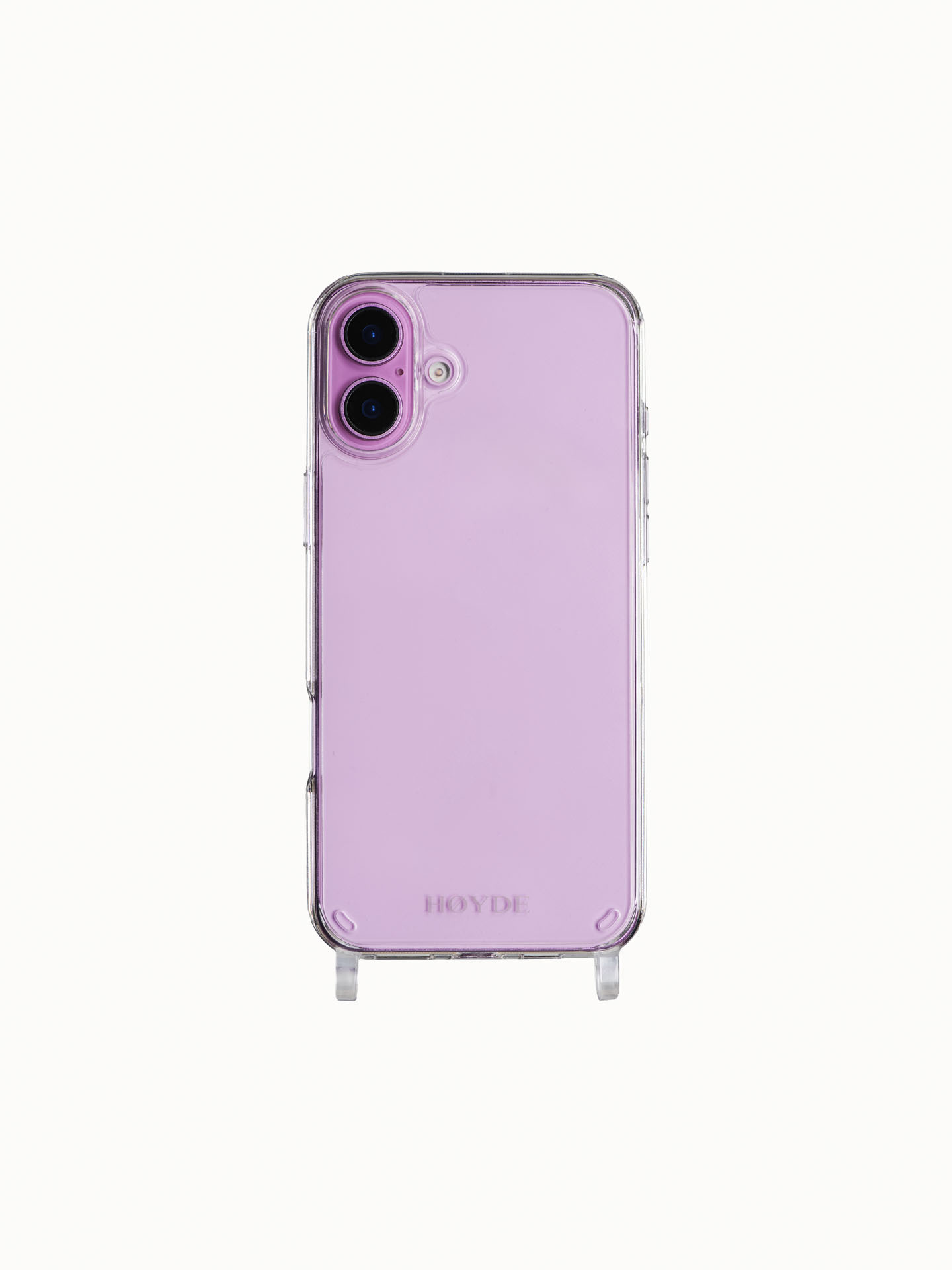 Høyde iPhone 16 hoesje - Backcover met siliconen ringen - Transparant