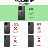 Høyde iPhone 16 Pro backcover - Telefoonhoes met koord - Beachy Blue