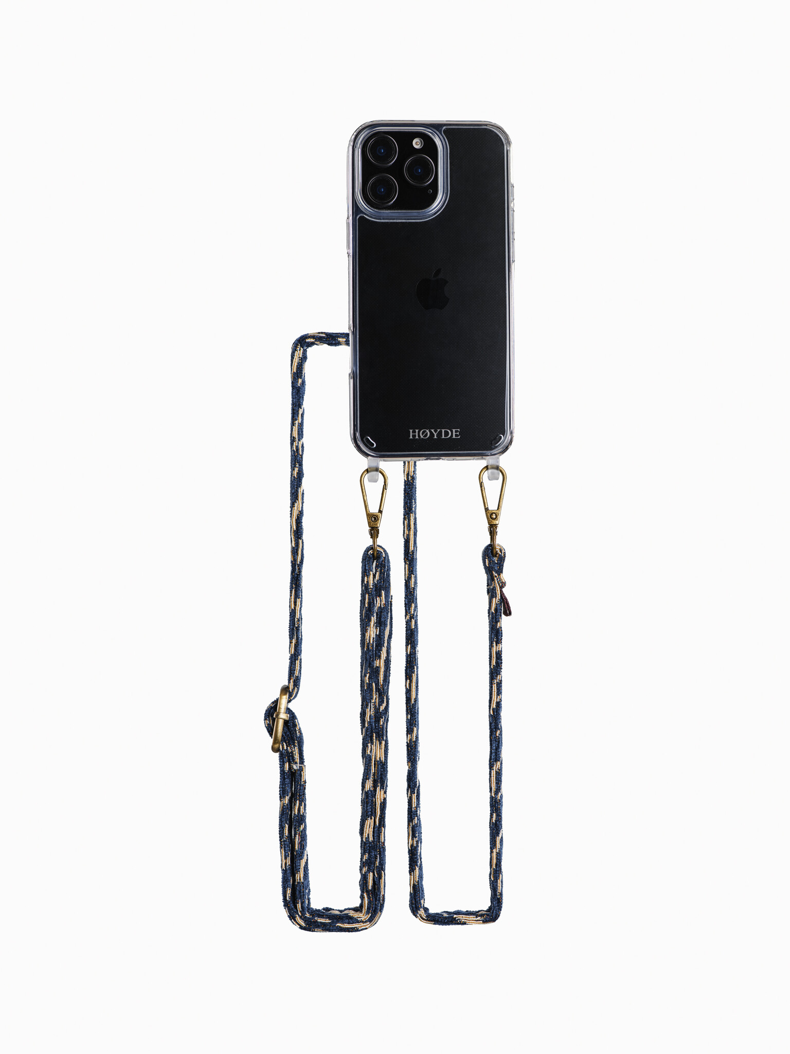 Høyde iPhone 16 Pro backcover - Telefoonhoes met koord - Beachy Blue