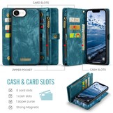 iPhone 17e / iPhone 16e  hoesje Vintage 2 in 1 portemonnee - Blauw