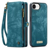 iPhone 17e / iPhone 16e  hoesje Vintage 2 in 1 portemonnee - Blauw