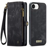 iPhone 17e / iPhone 16e hoesje Vintage 2 in 1 portemonnee - Zwart