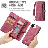 iPhone 17e / iPhone 16e  hoesje Vintage 2 in 1 portemonnee - Rood